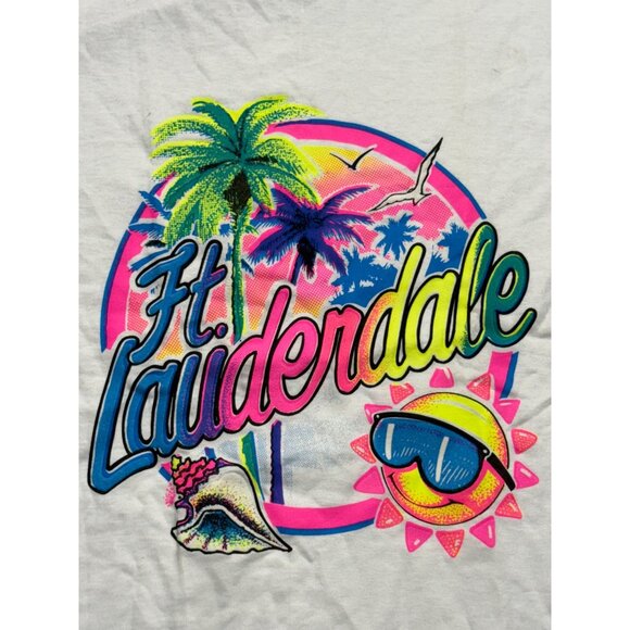 Vintage 90's Fort Lauderdale Florida Made in USA Single Stitch T-shirt Small - Picture 2 of 7